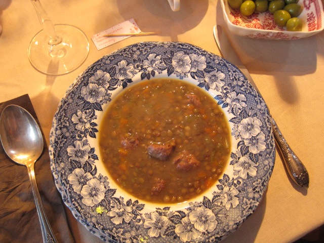 Lentil Stoup with Italian Sausage