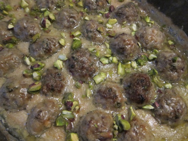 Baked Lamb Meatballs in Tahini Sauce 